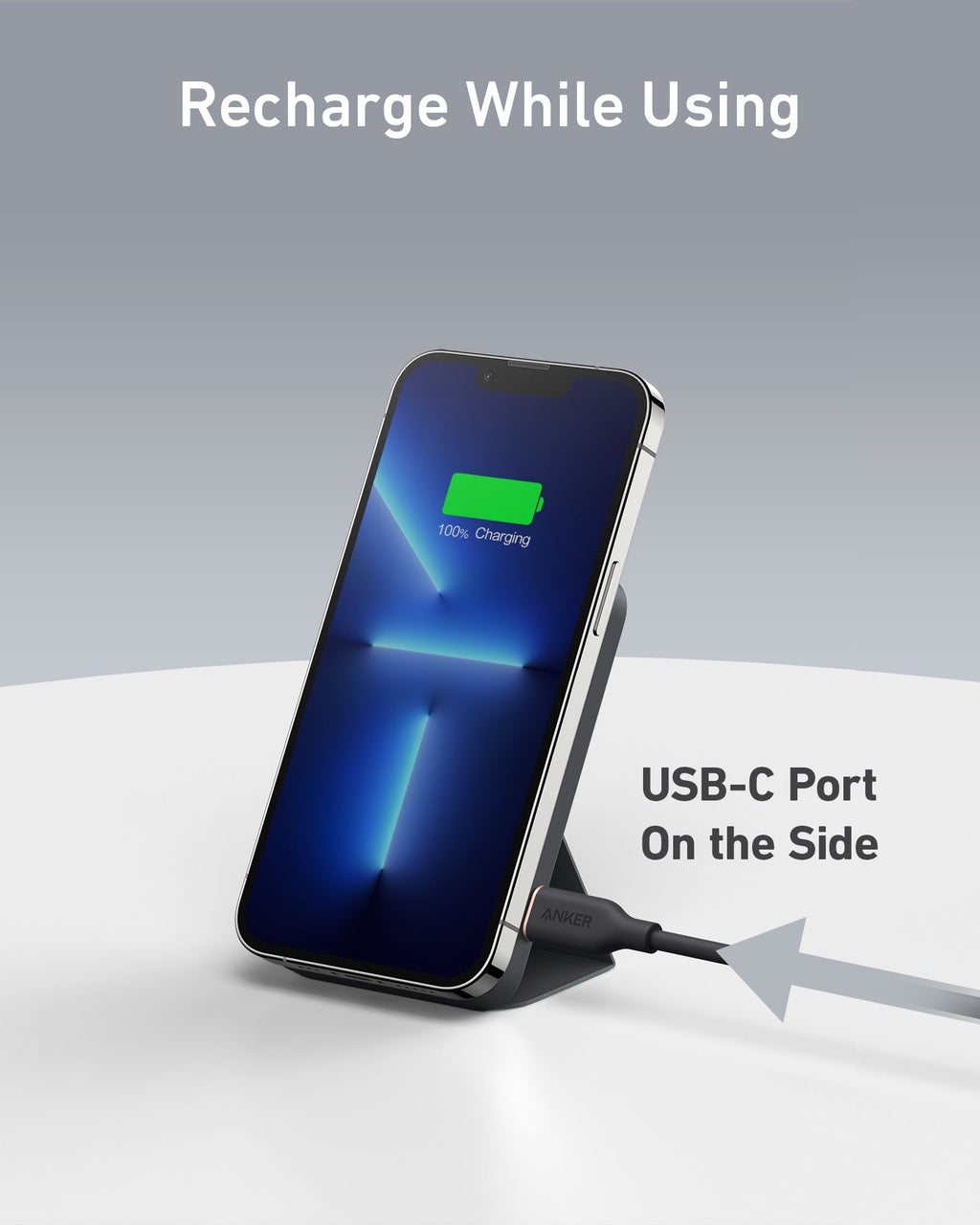 Anker with USB-C port for fast charging