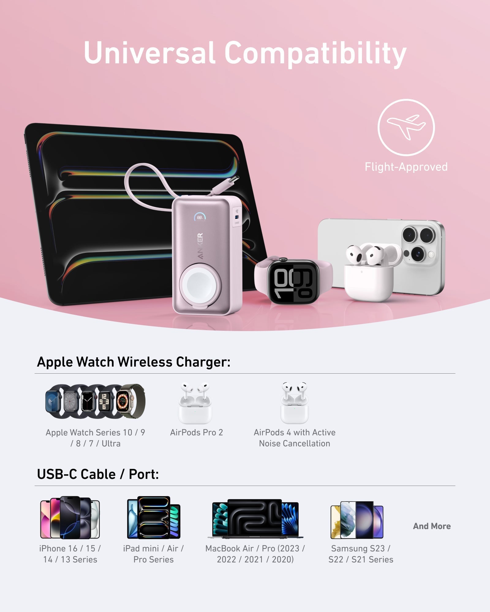 Anker with universal compatibility for Apple Watch and AirPods